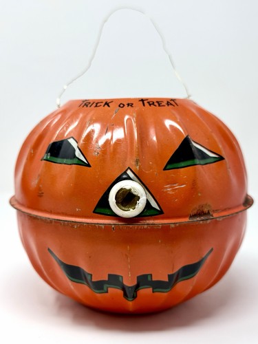 Vintage halloween tin - halloween,